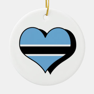Jag älskar Botswana-ornament Julgransprydnad Keramik