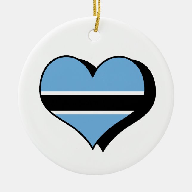 Jag älskar Botswana-ornament Julgransprydnad Keramik (Framsidan)