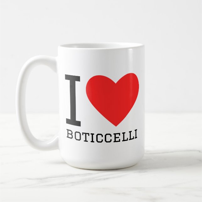 Jag älskar Botticelli  Kaffemugg (Vänster)