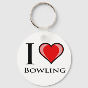 Jag älskar bowling nyckelring