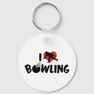 Jag älskar bowling nyckelring