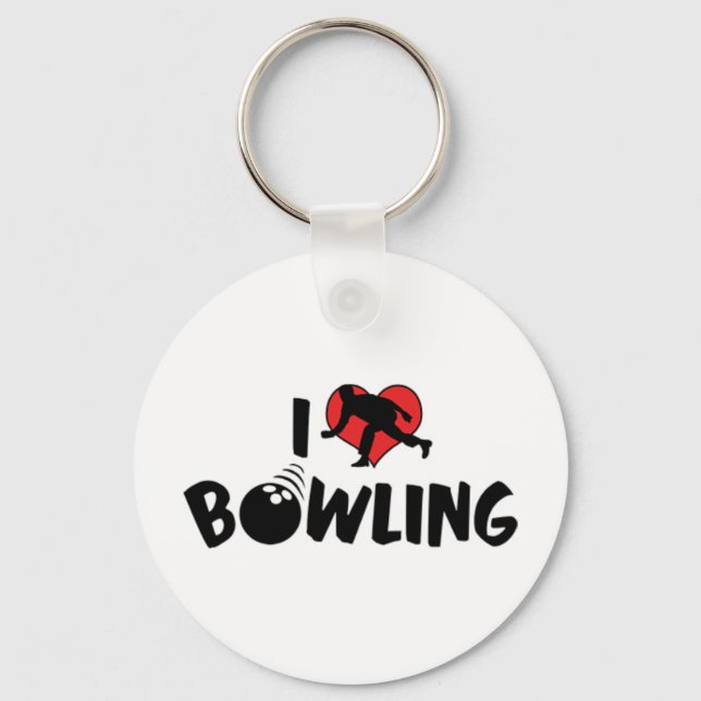 Jag älskar bowling nyckelring (Framsida)