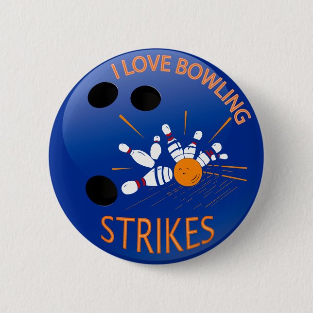 JAG ÄLSKAR BOWLINGSTREJKOR KNAPP (Framsida)