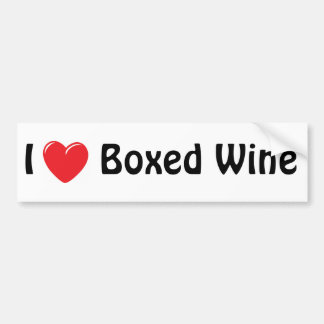 Jag älskar Boxed Wine Bildekal