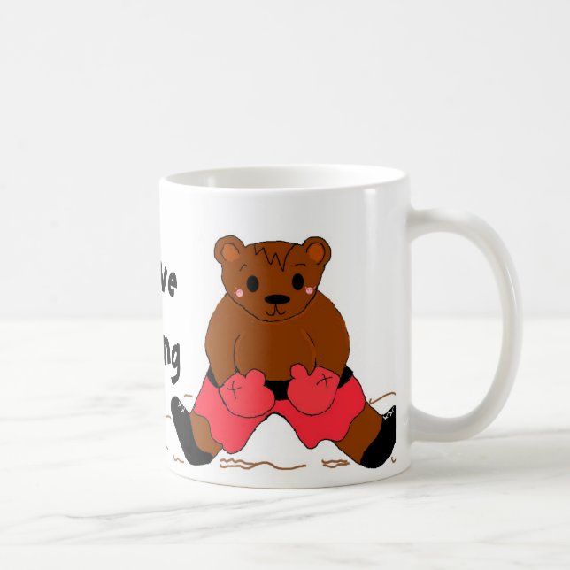 Jag älskar boxning kaffemugg (Höger)