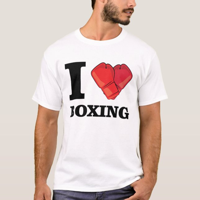 Jag älskar boxning t shirt (Framsida)