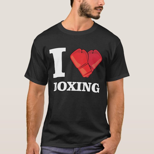 Jag älskar boxning t shirt (Framsida)