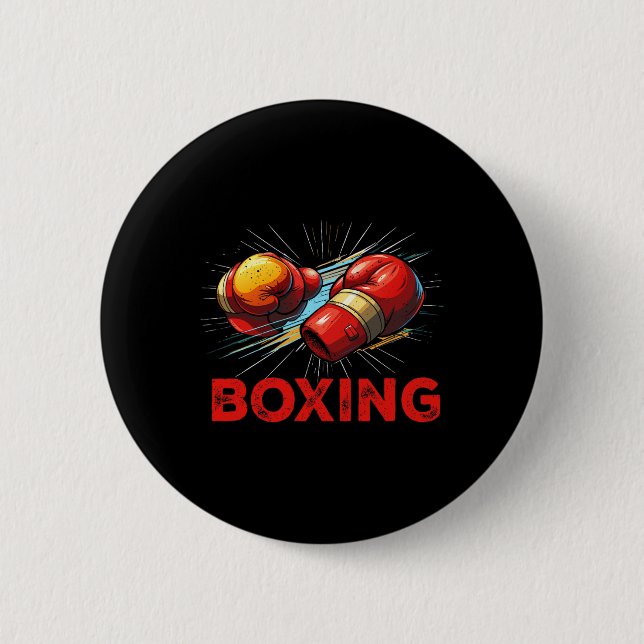 Jag älskar boxnings handskar fighting sport kampsp knapp (Framsida)