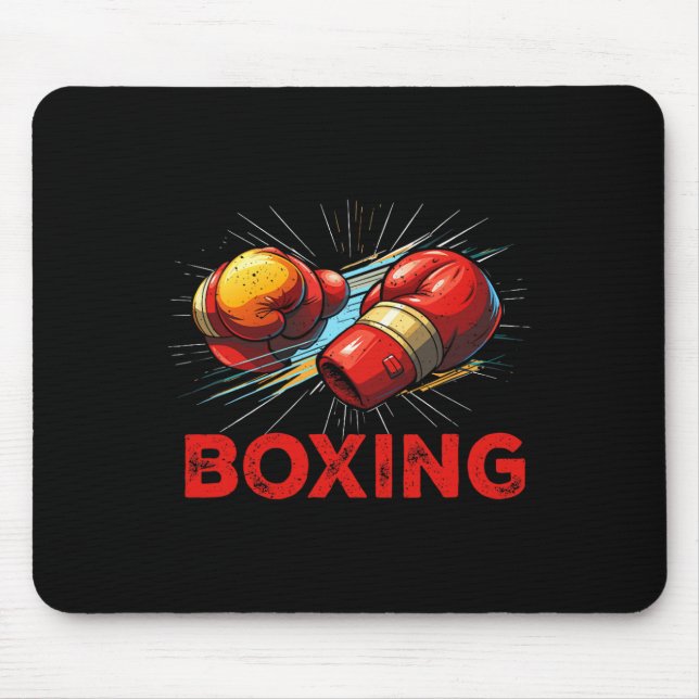 Jag älskar boxningshandskor fighting sport kampspo musmatta (Framsidan)