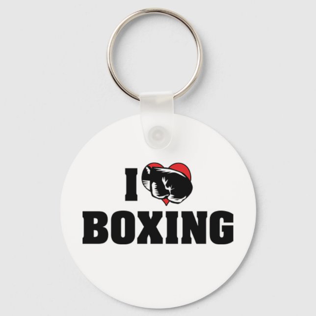 Jag älskar boxningsnyckelring nyckelring (Framsida)