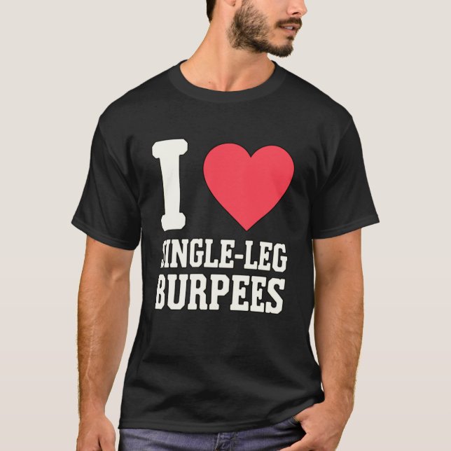 Jag älskar boxsingel ben-träning t shirt (Framsida)