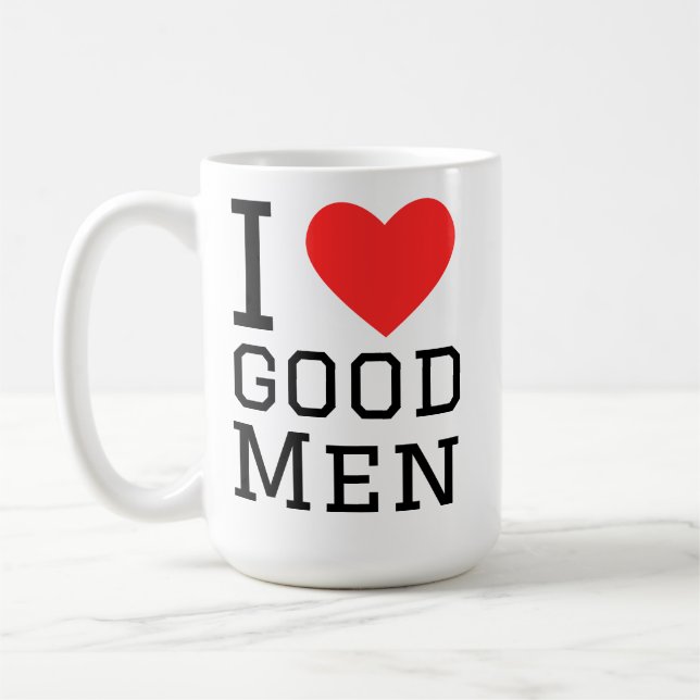 Jag älskar bra män kaffemugg (Vänster)