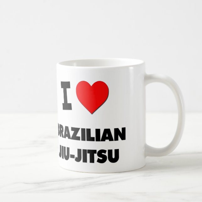 Jag älskar brasilianska Jiu-Jitsu Kaffemugg (Höger)