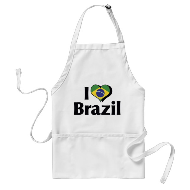 Jag älskar Brasilien flagga Förkläde (Framsidan)