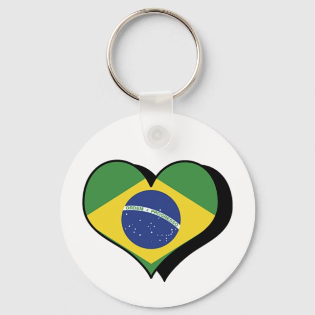 Jag älskar Brasilien Nyckelring (Framsida)