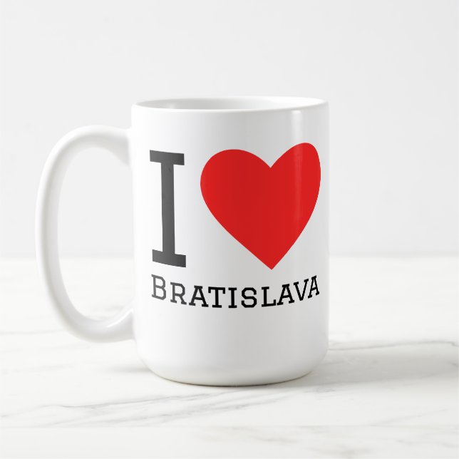 Jag älskar Bratislava  Kaffemugg (Vänster)