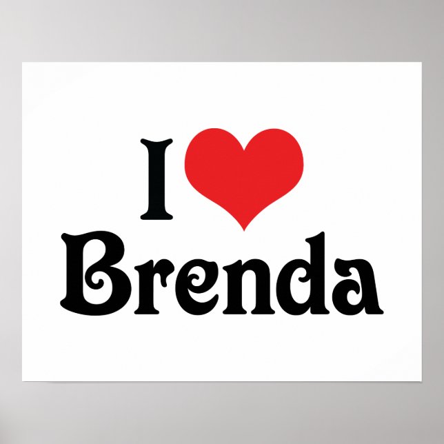 Jag älskar Brenda Poster (Framsidan)