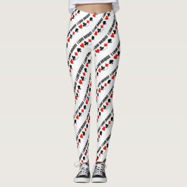 Jag älskar Bridge Fyra kortfärger Bridge Spel Atti Leggings