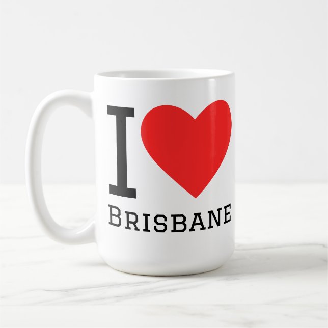 Jag älskar Brisbane Kaffemugg (Vänster)