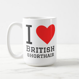 Jag älskar brittisk korthår kaffemugg