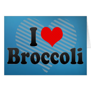 Jag älskar broccoli hälsningskort