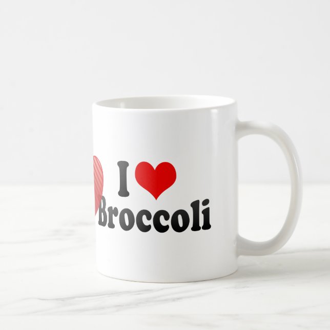 Jag älskar broccoli kaffemugg (Höger)