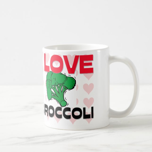 Jag älskar broccoli kaffemugg (Höger)