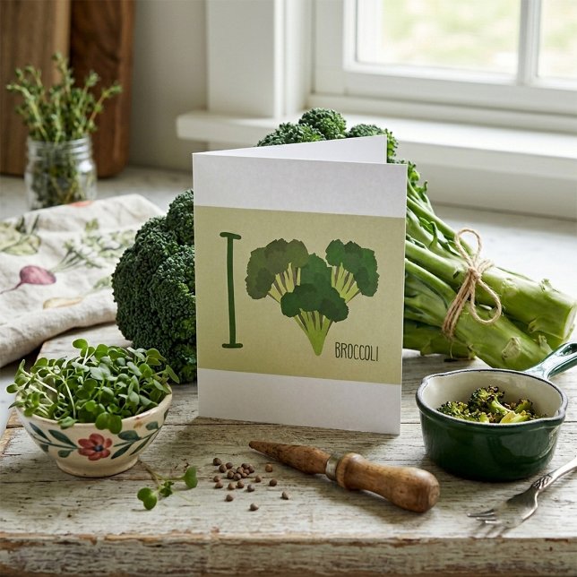 Jag älskar broccoli kort (Skapare uppladdad)