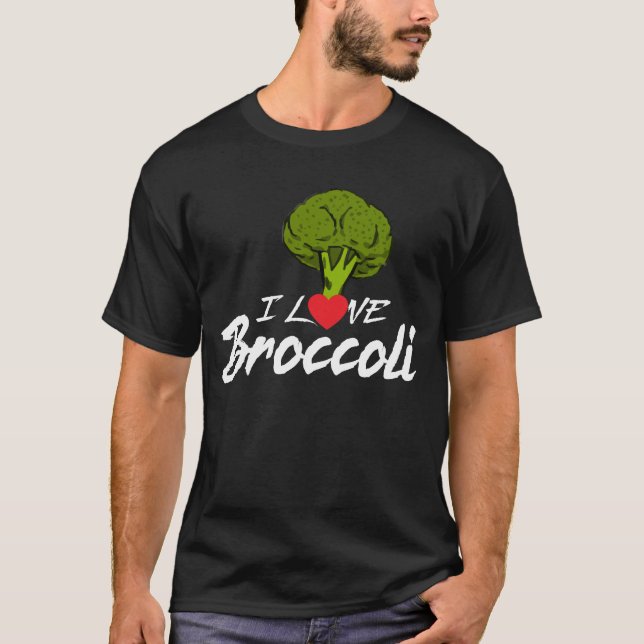 Jag älskar broccoli, växteateren, herbivor som är t shirt (Framsida)