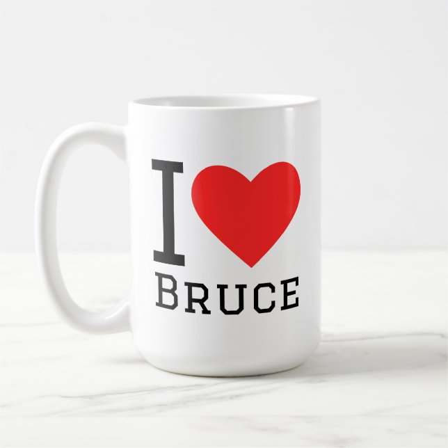 Jag älskar Bruce Kaffemugg (Vänster)