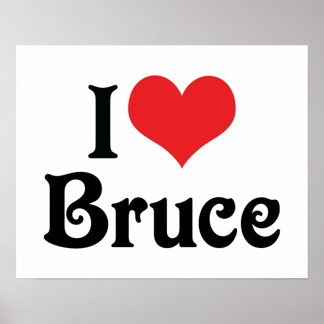 Jag älskar Bruce Poster (Framsidan)