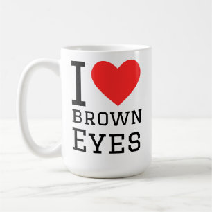 Jag älskar bruna ögon kaffemugg
