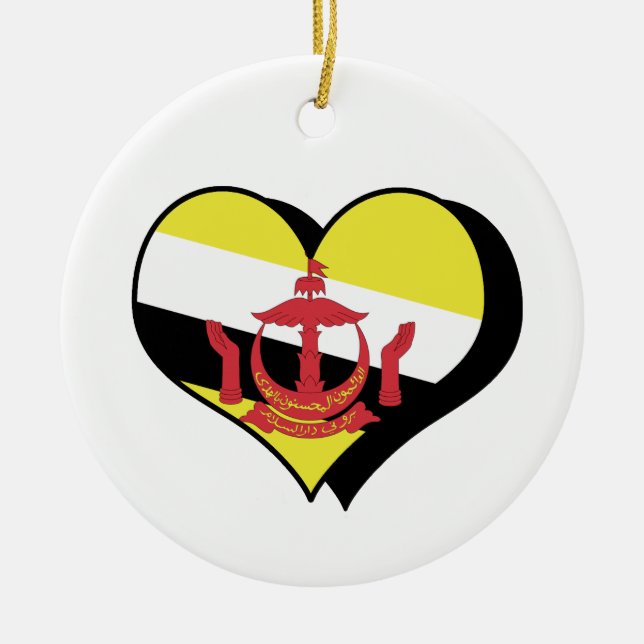 Jag älskar Brunei-ornament Julgransprydnad Keramik (Framsidan)