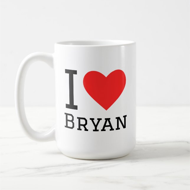 Jag älskar Bryan  Kaffemugg (Vänster)