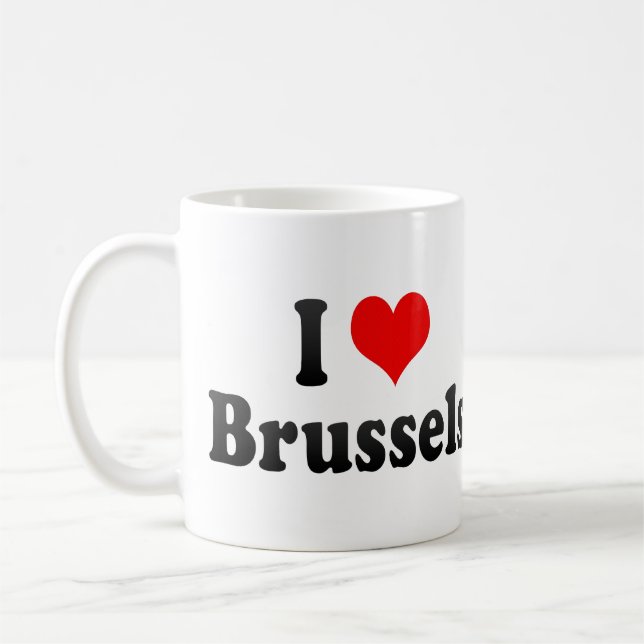Jag älskar Bryssel, Belgien Kaffemugg (Vänster)