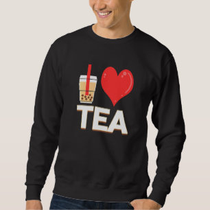 Jag älskar Bubble Tea Bubble Tea Lång Ärmad Tröja