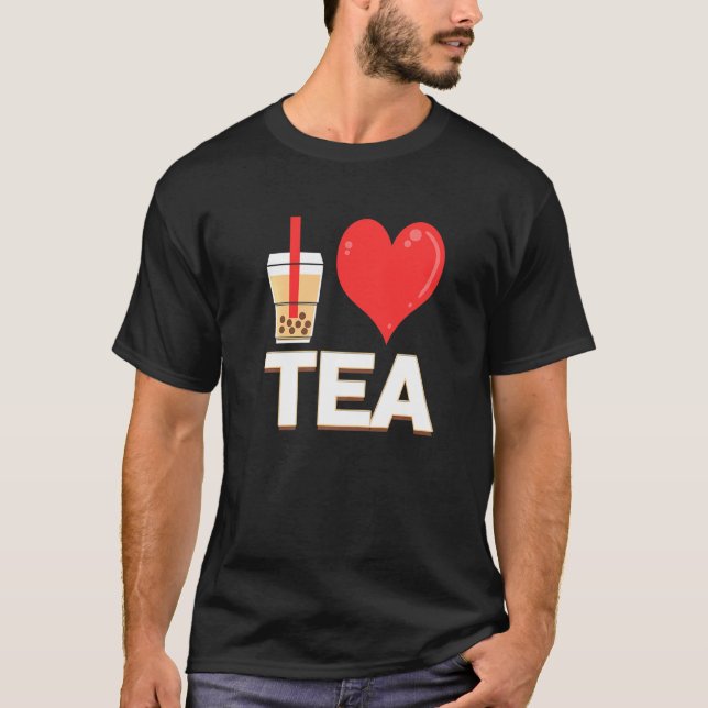 Jag älskar Bubble Tea Bubble Tea T Shirt (Framsida)
