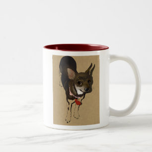 Jag älskar buboen, min chihuahua! Två-Tonad mugg