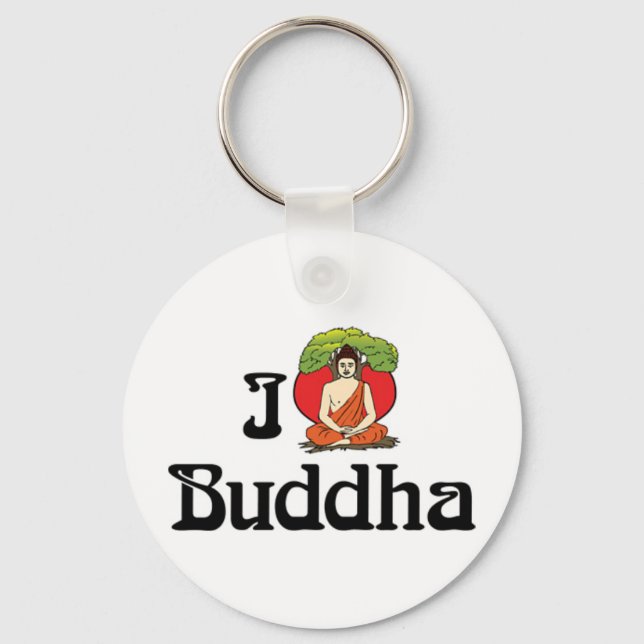 Jag älskar Buddha-nyckelring Nyckelring (Framsida)