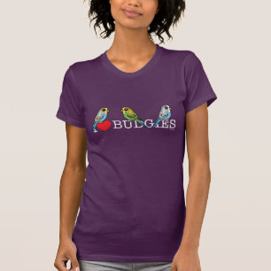 Jag älskar Budgies Tee Shirt