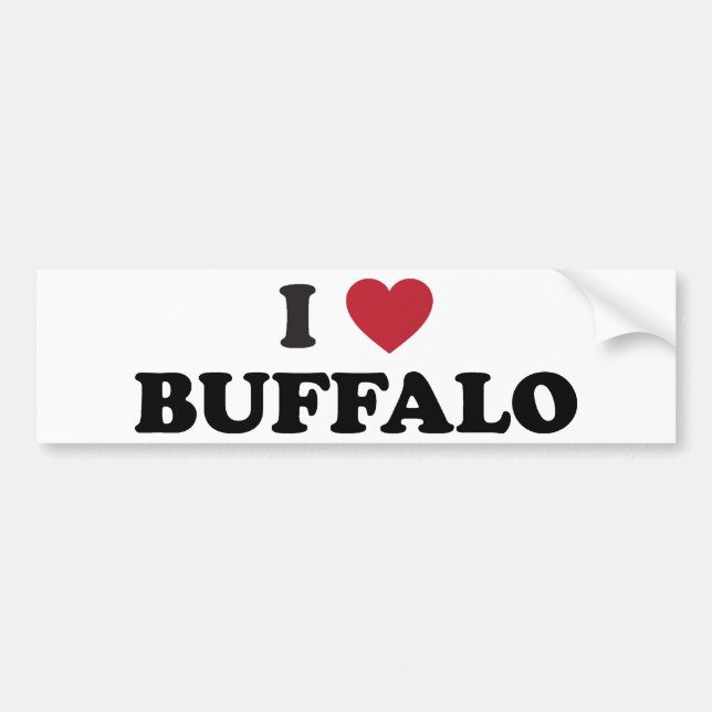Jag älskar Buffalo Bildekal (Framsidan)