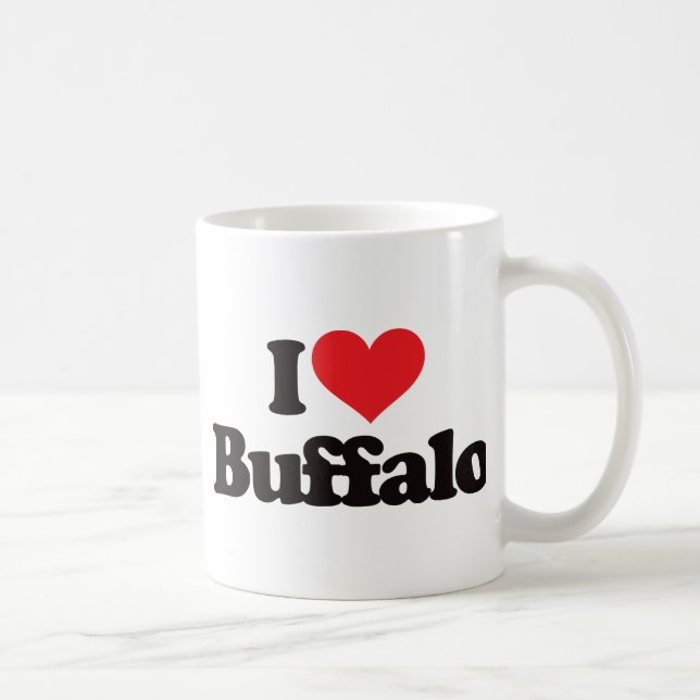 Jag älskar buffeln kaffemugg (Höger)