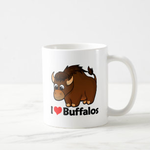 Jag älskar bufflar kaffemugg
