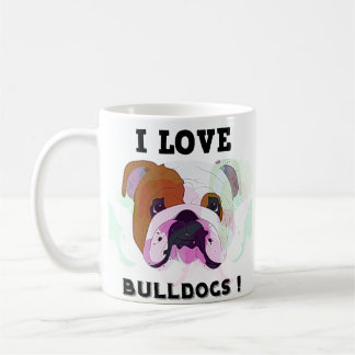 Jag älskar bulldoggar kaffemugg