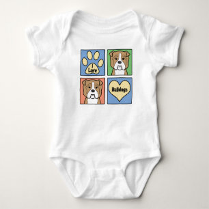Jag älskar bulldoggar tee shirt