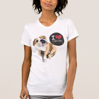 Jag älskar bulldoggskjortan t shirt