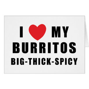 Jag älskar Burritos Hälsningskort