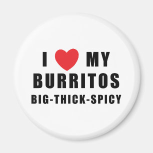 Jag älskar Burritos Magnet