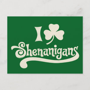 Jag älskar bus St Clover Shamrock St Patricks Inbjudan Vykort