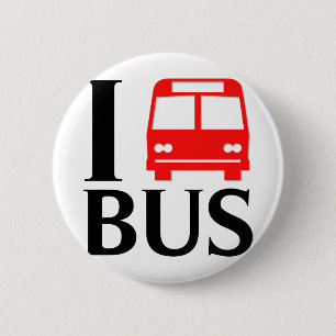 Jag älskar buss som jag älskar bussen för bus knapp
